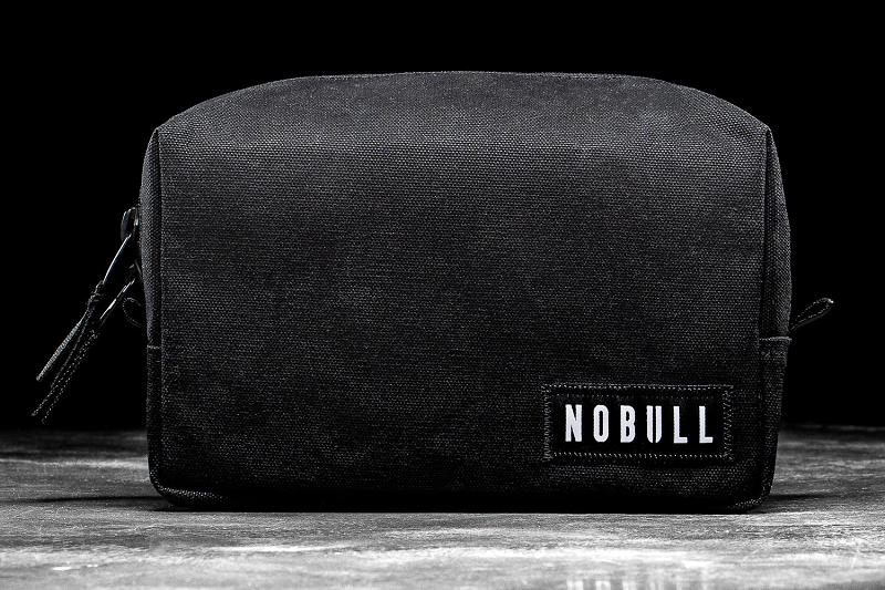 Women's Nobull Waxed Canvas Kit Bags Black | SG E3227B